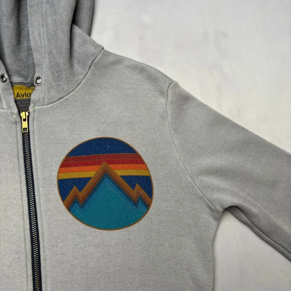 Aviator Nation Rainbow Mountain Full Zip Hoodie Women's Small Faded Retro - Picture 4 of 13